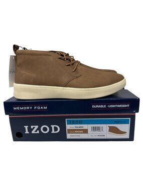 Izod Men's Palmer Chukka Boots Memory Foam Insole Size 12 Durable Lightweight